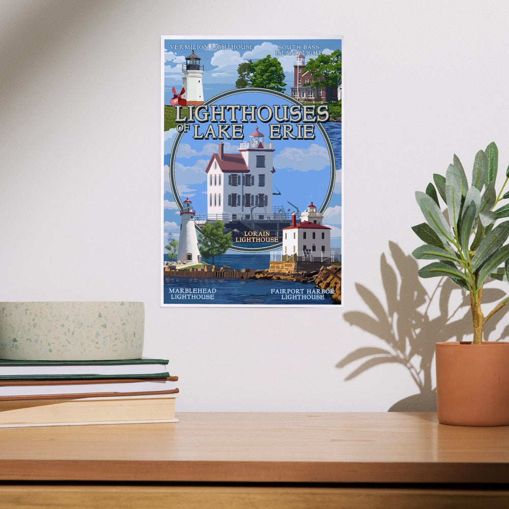 Ohio, Lorain Lighthouse, The Lighthouses of Lake Erie, Art & Giclee Prints Art Lantern Press