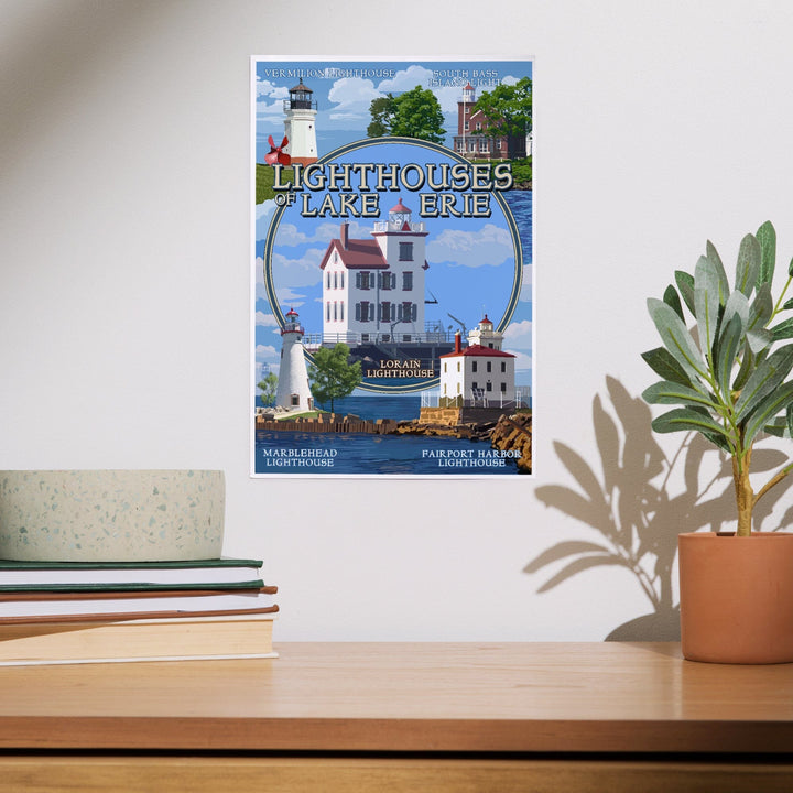 Ohio, Lorain Lighthouse, The Lighthouses of Lake Erie, Art & Giclee Prints Art Lantern Press
