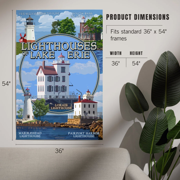 Ohio, Lorain Lighthouse, The Lighthouses of Lake Erie, Art & Giclee Prints Art Lantern Press