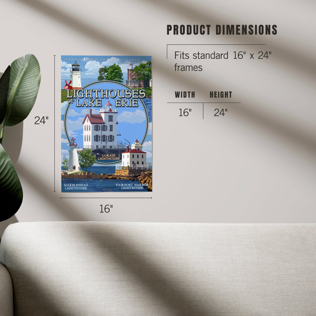 Ohio, Lorain Lighthouse, The Lighthouses of Lake Erie, Art & Giclee Prints Art Lantern Press