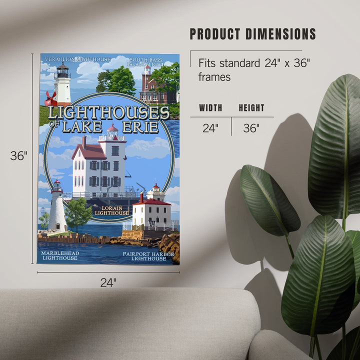Ohio, Lorain Lighthouse, The Lighthouses of Lake Erie, Art & Giclee Prints Art Lantern Press