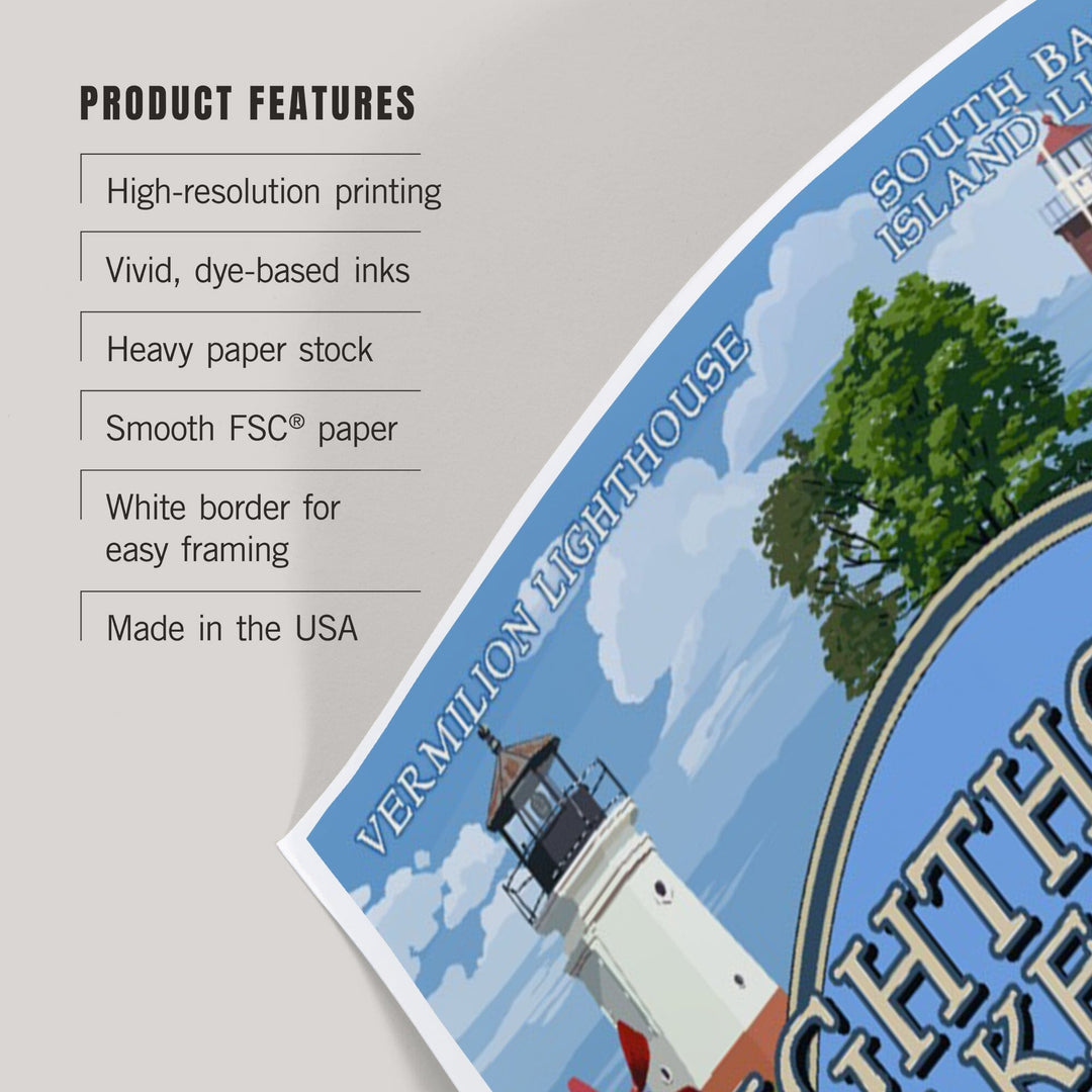 Ohio, Lorain Lighthouse, The Lighthouses of Lake Erie, Art & Giclee Prints Art Lantern Press