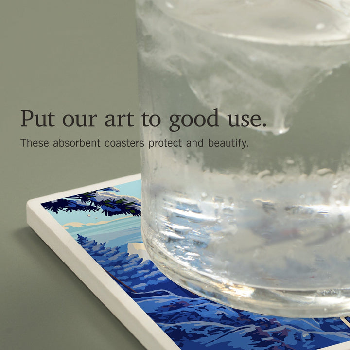 Ohio, Ski Lift Above The Trees, Coasters Coasters Lantern Press