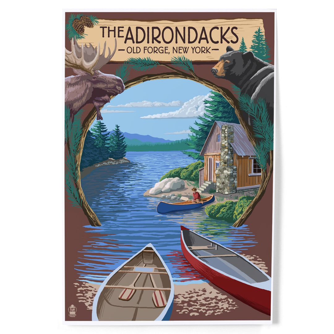 Old Forge, New York, The Adirondacks Scene, Art & Giclee Prints Art Lantern Press
