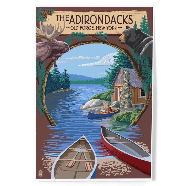 Old Forge, New York, The Adirondacks Scene, Art & Giclee Prints Art Lantern Press