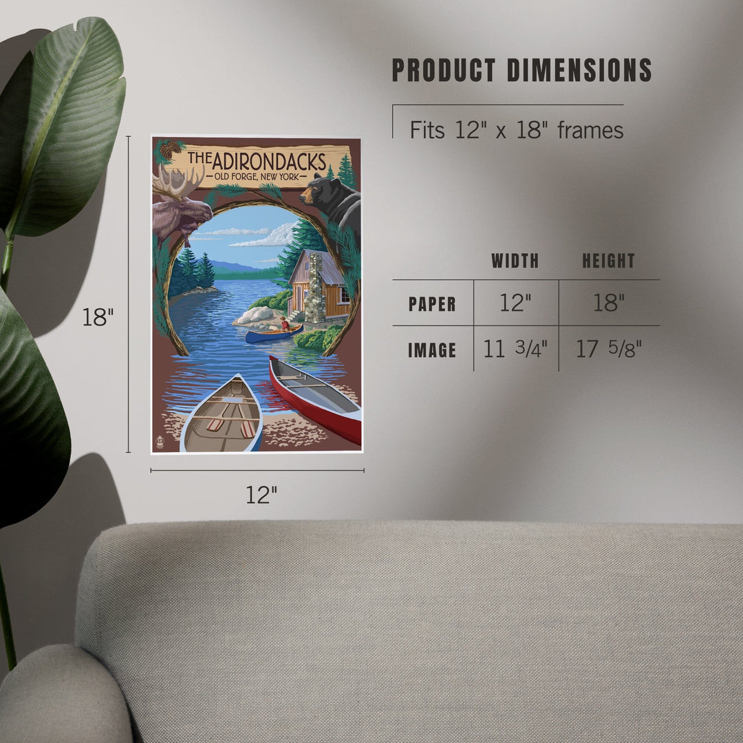 Old Forge, New York, The Adirondacks Scene, Art & Giclee Prints Art Lantern Press