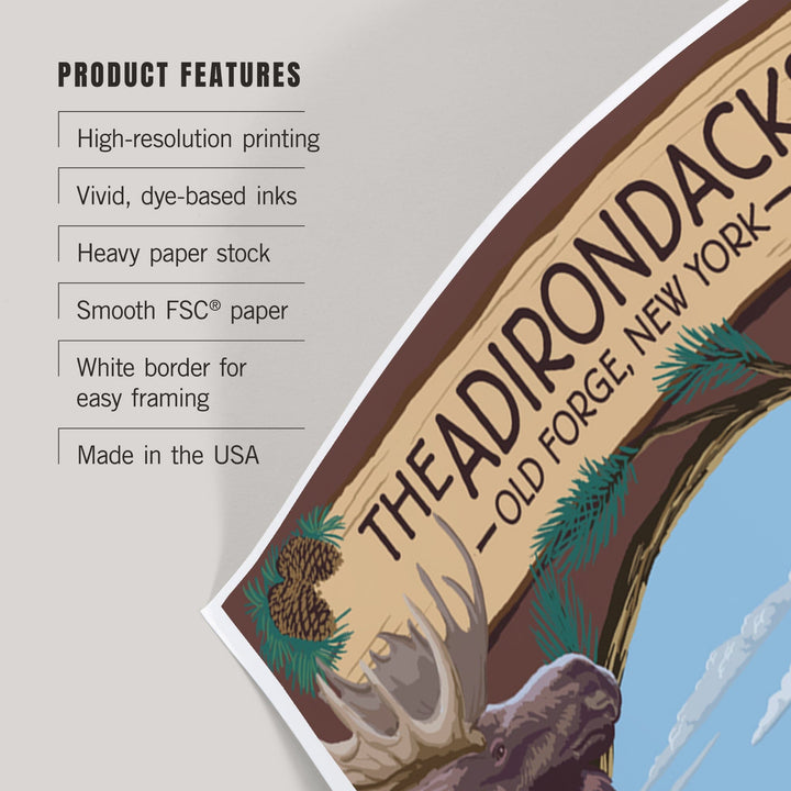 Old Forge, New York, The Adirondacks Scene, Art & Giclee Prints Art Lantern Press