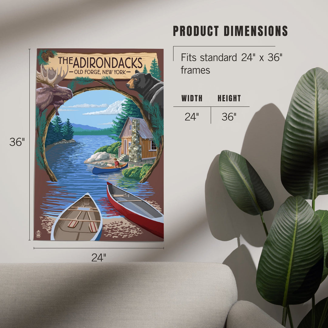 Old Forge, New York, The Adirondacks Scene, Art & Giclee Prints Art Lantern Press