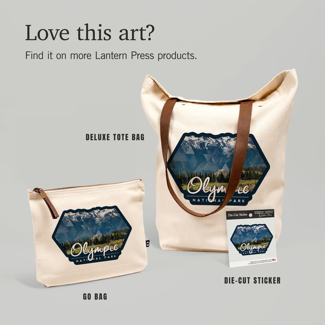 Olympic National Park, Washington, Hurricane Ridge Visitor Center, Contour, Vinyl Sticker Sticker Lantern Press