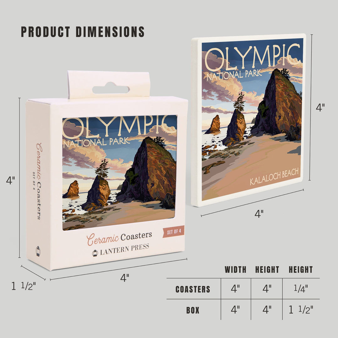 Olympic National Park, Washington, Kalaloch Beach, Coasters Coasters Lantern Press