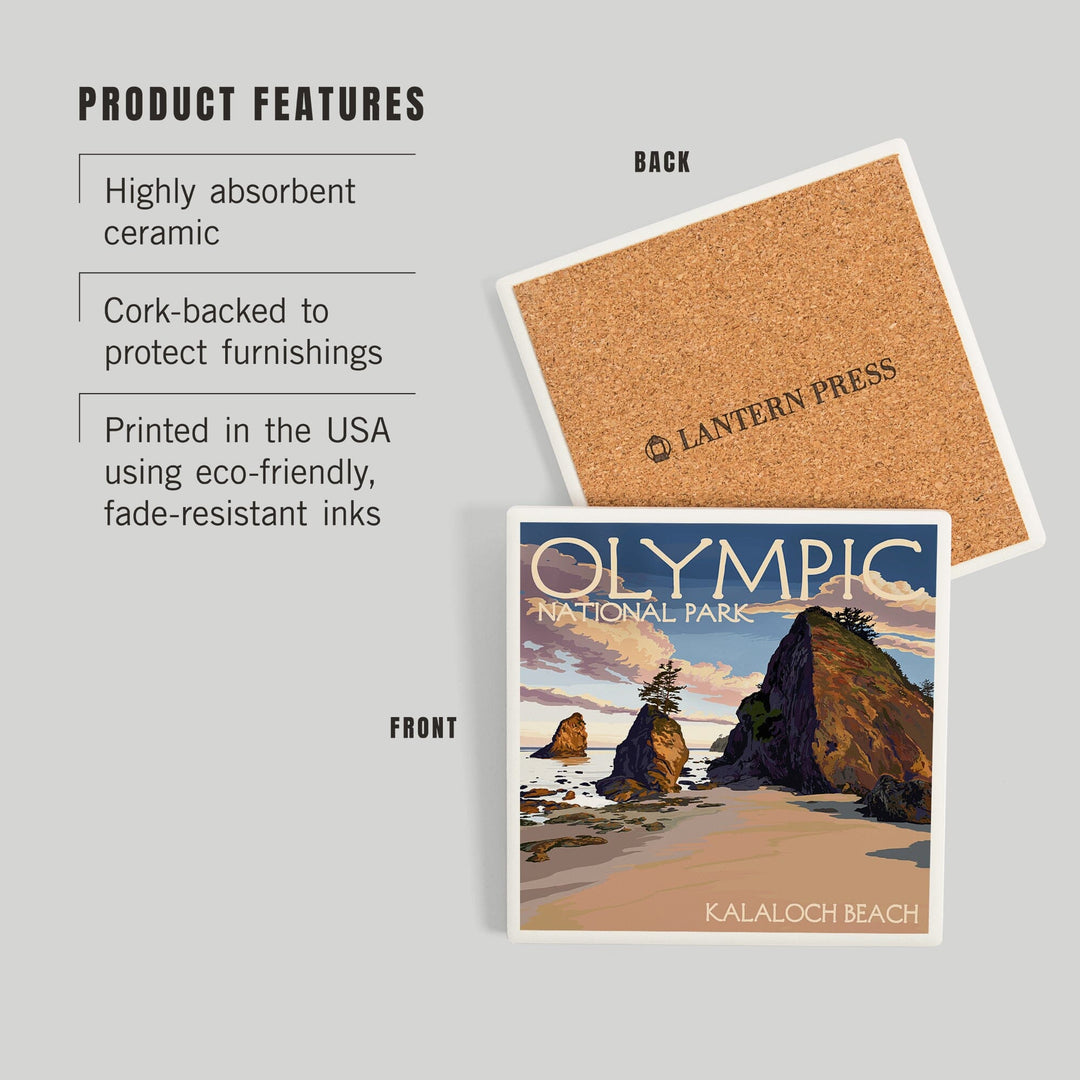 Olympic National Park, Washington, Kalaloch Beach, Coasters Coasters Lantern Press