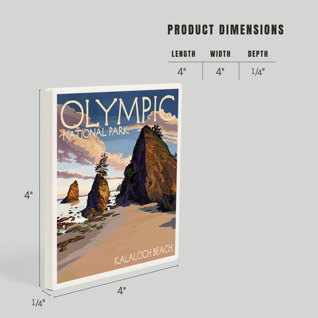 Olympic National Park, Washington, Kalaloch Beach, Coasters Coasters Lantern Press