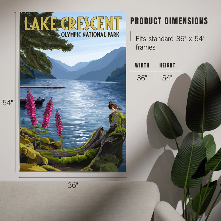 Olympic National Park, Washington, Lake Crescent, Art & Giclee Prints Art Lantern Press