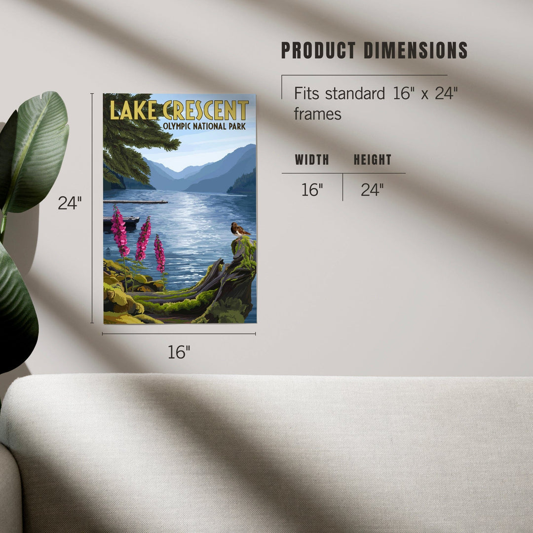 Olympic National Park, Washington, Lake Crescent, Art & Giclee Prints Art Lantern Press
