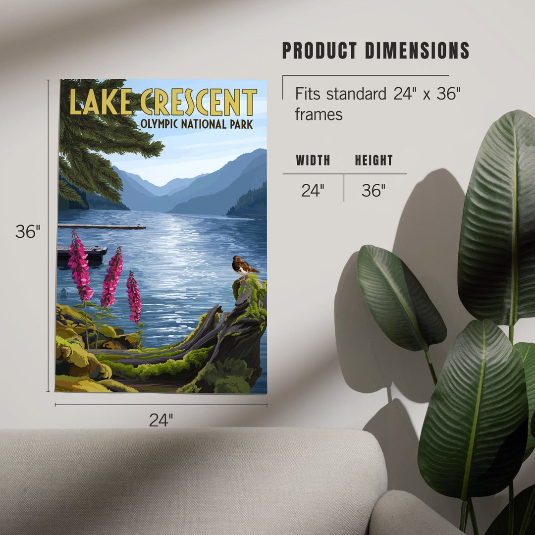 Olympic National Park, Washington, Lake Crescent, Art & Giclee Prints Art Lantern Press