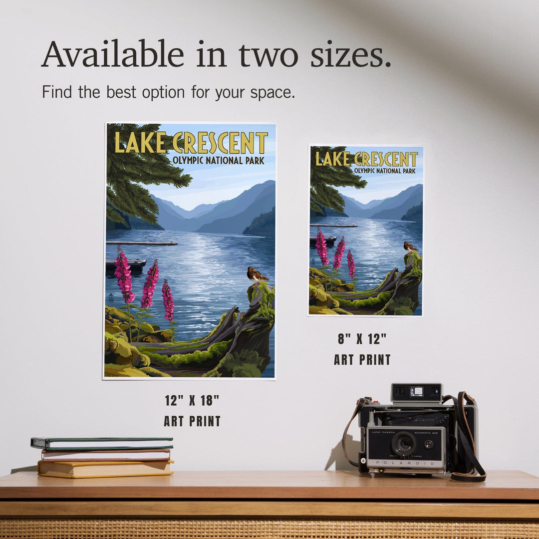 Olympic National Park, Washington, Lake Crescent, Art & Giclee Prints Art Lantern Press