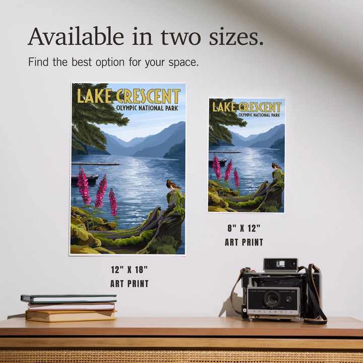 Olympic National Park, Washington, Lake Crescent, Art & Giclee Prints Art Lantern Press