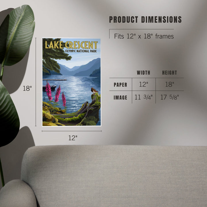 Olympic National Park, Washington, Lake Crescent, Art & Giclee Prints Art Lantern Press