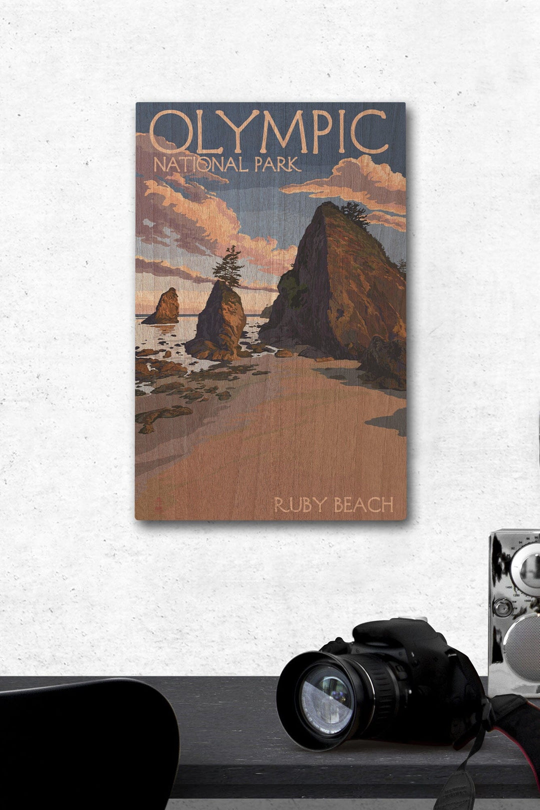 Olympic National Park, Washington, Ruby Beach, Lantern Press Artwork, Wood Signs and Postcards Wood Lantern Press 12 x 18 Wood Gallery Print