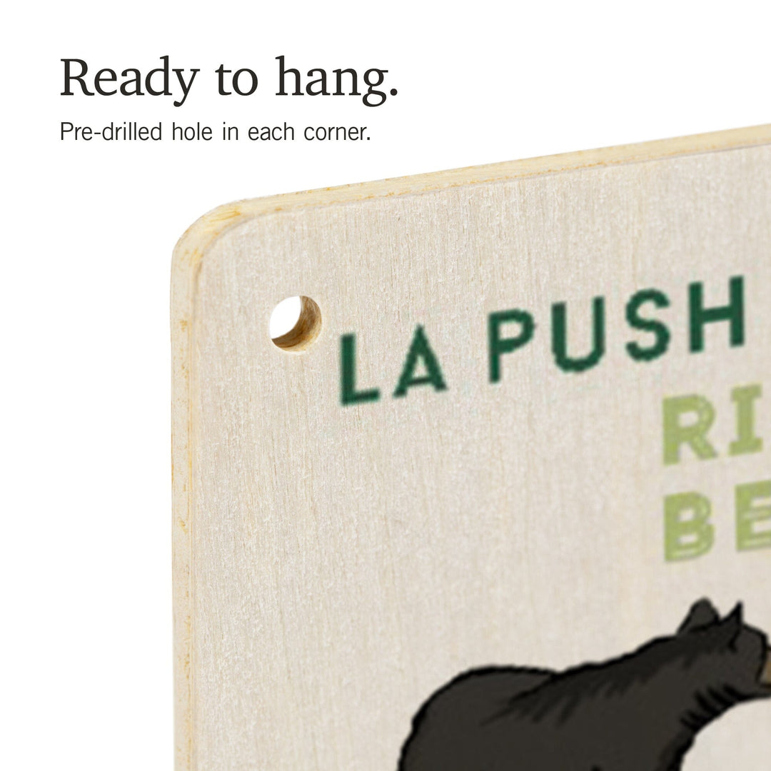 Olympic National Park, Washington, Typography and Icons, Wood Signs and Postcards Wood Lantern Press