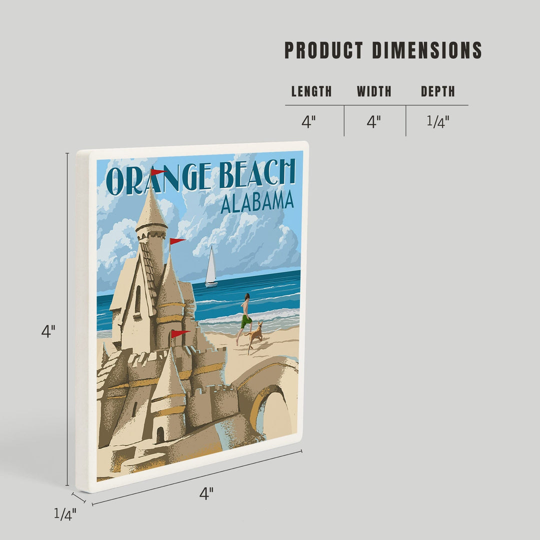 Orange Beach, Alabama, Sandcastle, Coasters Coasters Lantern Press