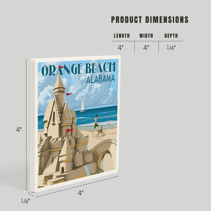 Orange Beach, Alabama, Sandcastle, Coasters Coasters Lantern Press