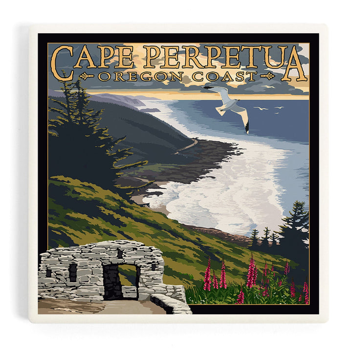 Oregon Coast, Cape Perpetua, Coasters Coasters Lantern Press