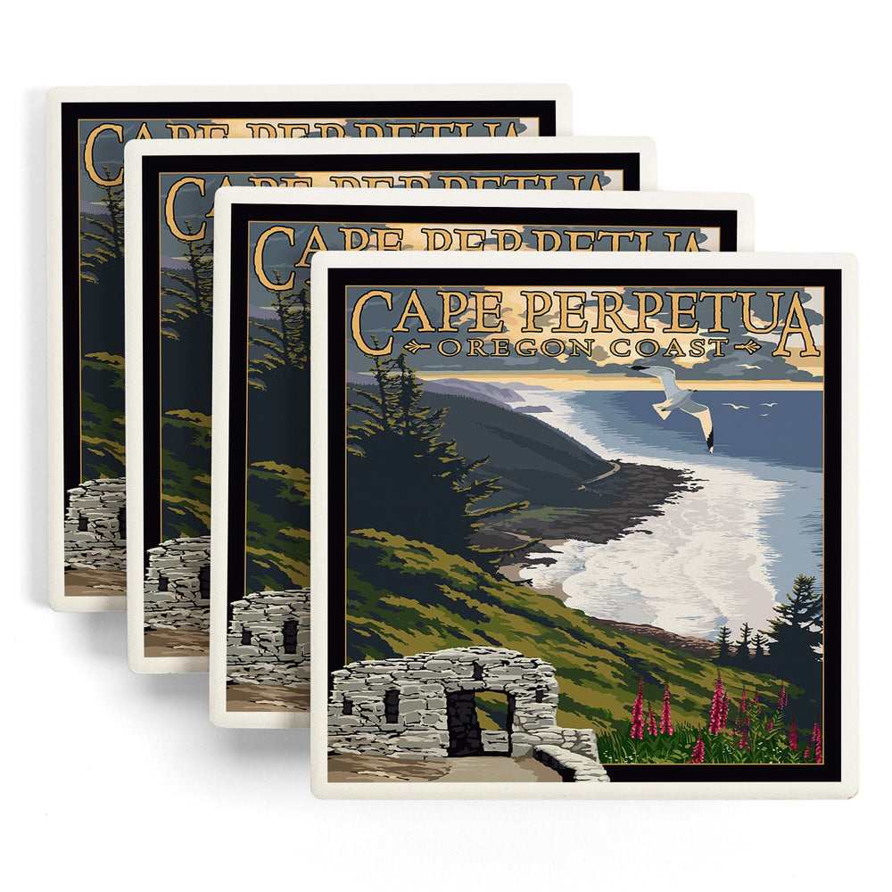 Oregon Coast, Cape Perpetua, Coasters Coasters Lantern Press