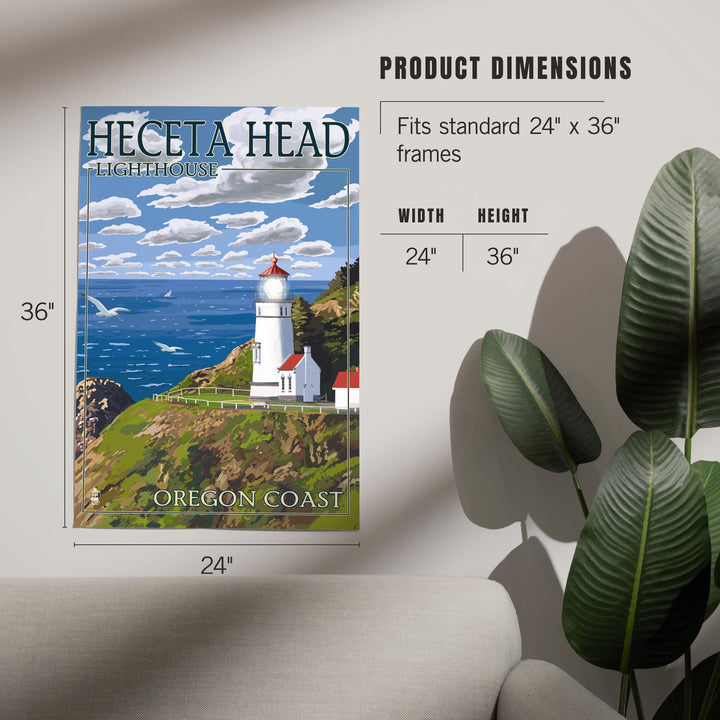 Oregon Coast, Heceta Head Lighthouse, Art & Giclee Prints Art Lantern Press