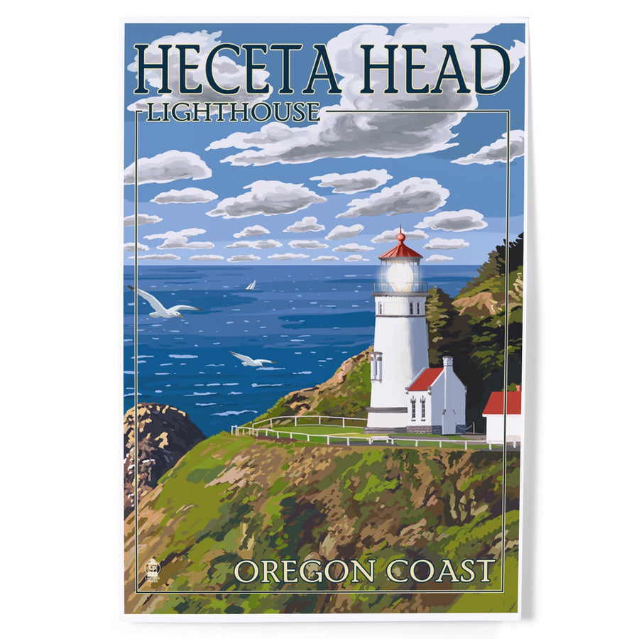 Oregon Coast, Heceta Head Lighthouse, Art & Giclee Prints Art Lantern Press