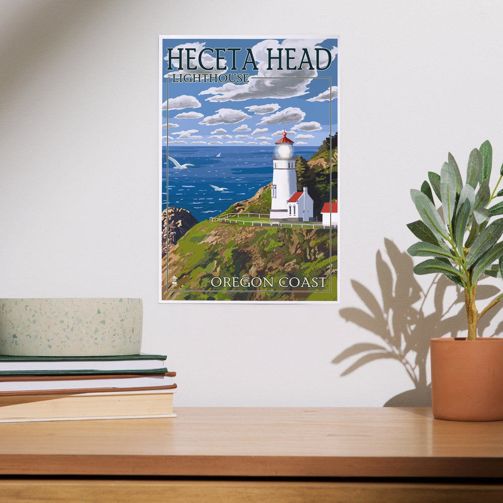 Oregon Coast, Heceta Head Lighthouse, Art & Giclee Prints Art Lantern Press