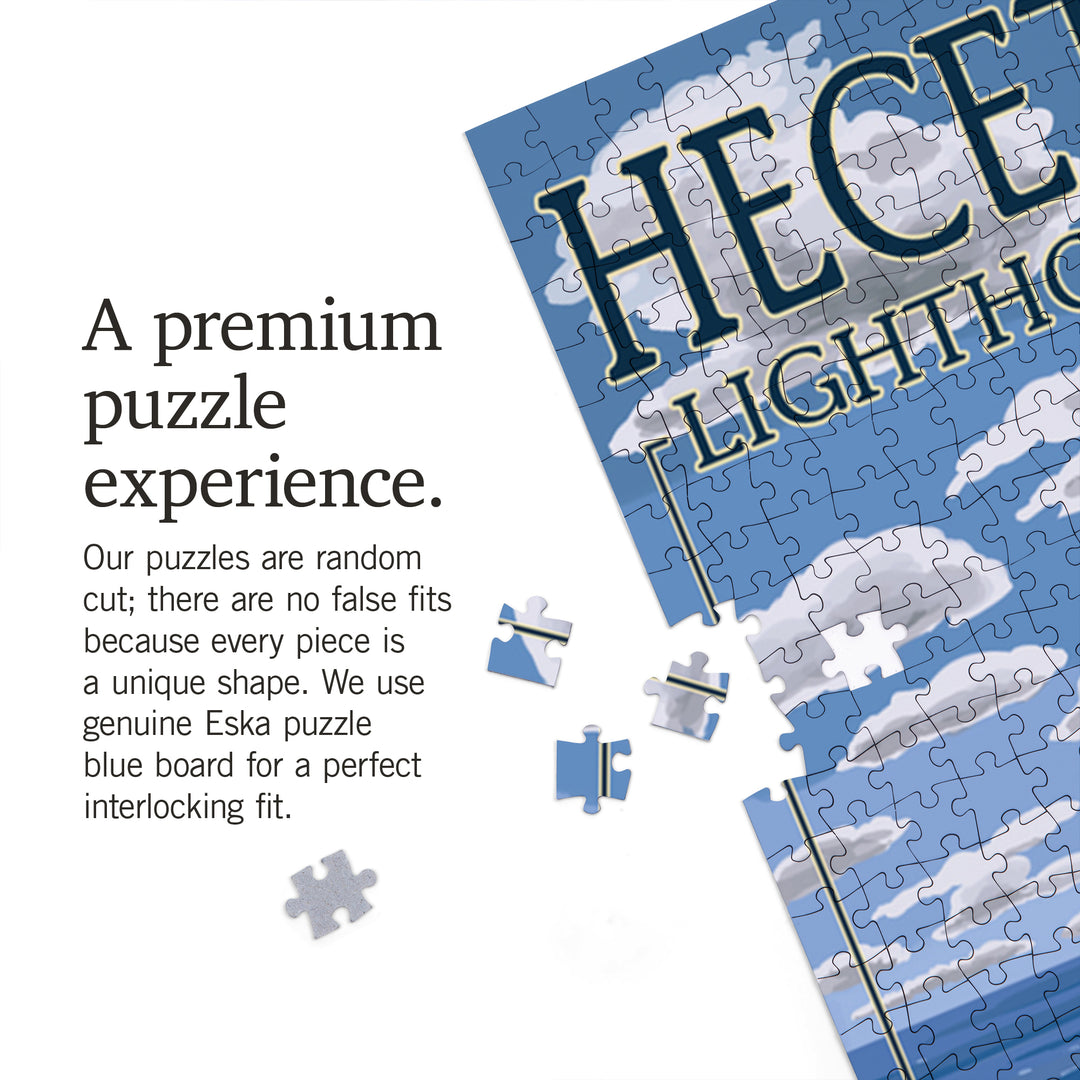 Oregon Coast, Heceta Head Lighthouse, Jigsaw Puzzle Puzzle Lantern Press