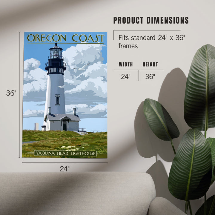 Oregon Coast, Yaquina Head Lighthouse, Art & Giclee Prints Art Lantern Press