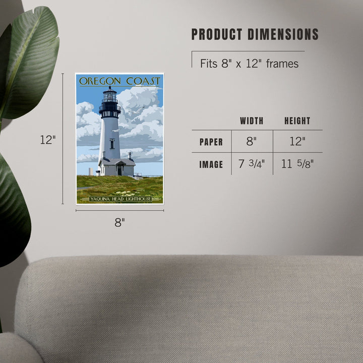 Oregon Coast, Yaquina Head Lighthouse, Art & Giclee Prints Art Lantern Press