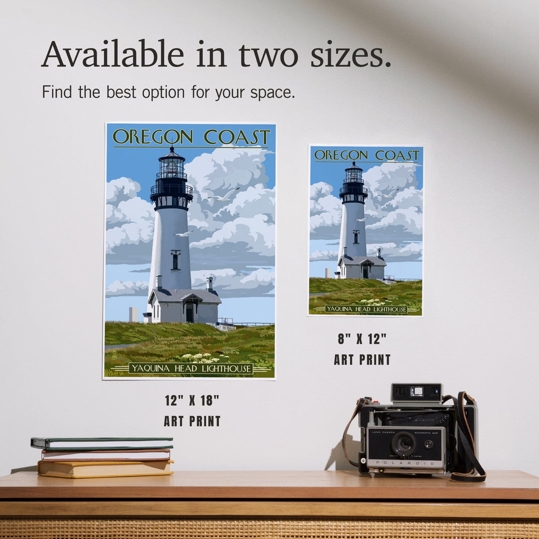 Oregon Coast, Yaquina Head Lighthouse, Art & Giclee Prints Art Lantern Press