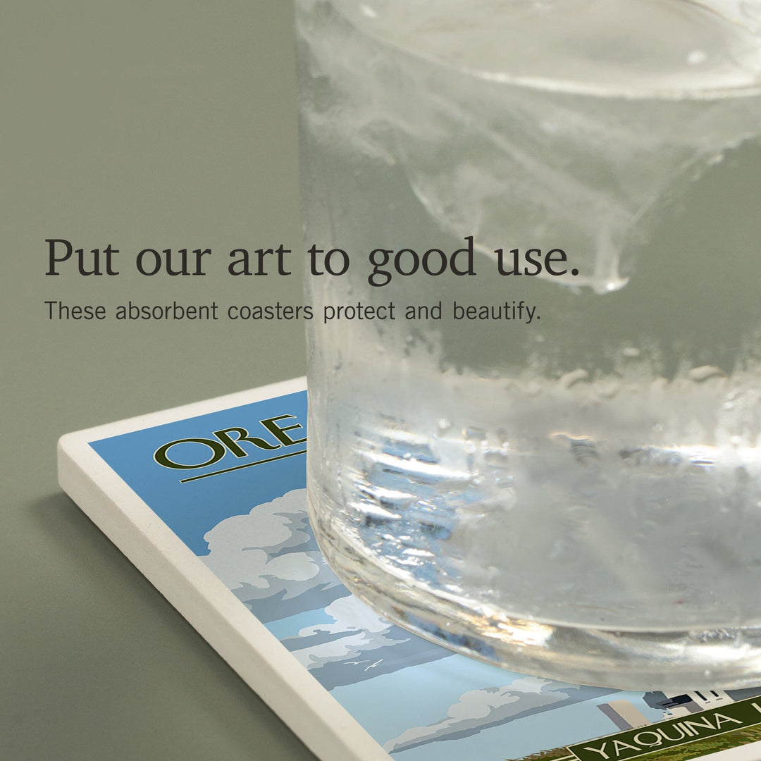 Oregon Coast, Yaquina Head Lighthouse, Coasters Coasters Lantern Press