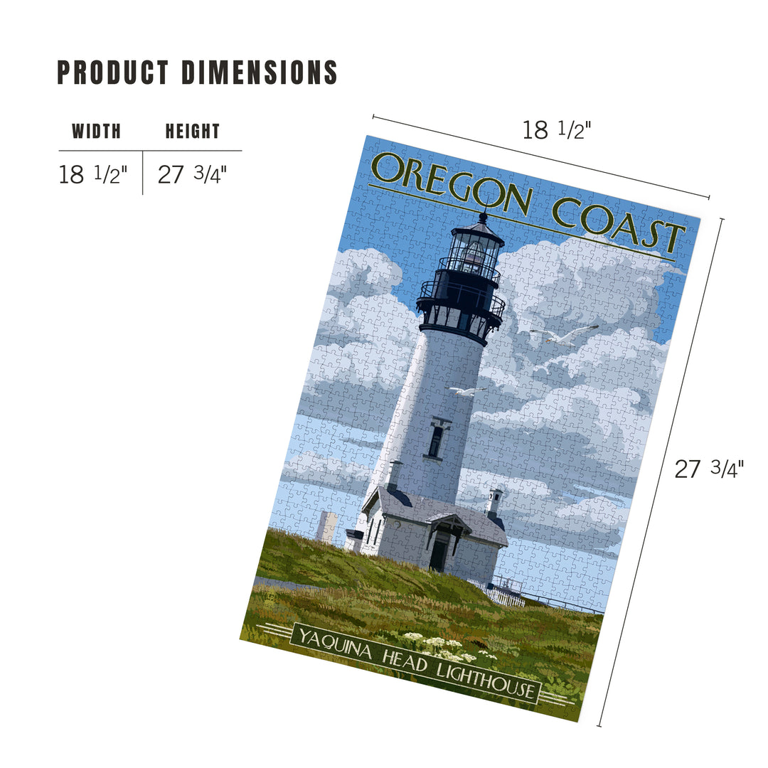 Oregon Coast, Yaquina Head Lighthouse, Jigsaw Puzzle Puzzle Lantern Press