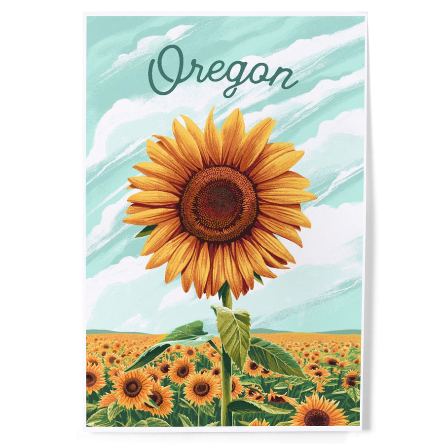 Oregon, Dare to Bloom, Sunflower, Art & Giclee Prints Art Lantern Press