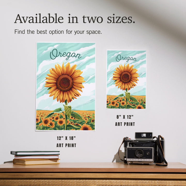 Oregon, Dare to Bloom, Sunflower, Art & Giclee Prints Art Lantern Press
