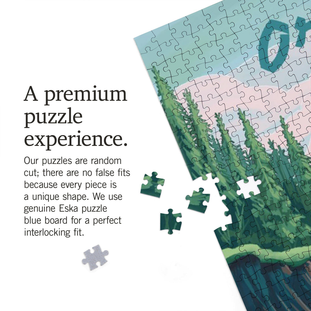 Oregon, Seek Adventure, River Rafting, Jigsaw Puzzle Puzzle Lantern Press