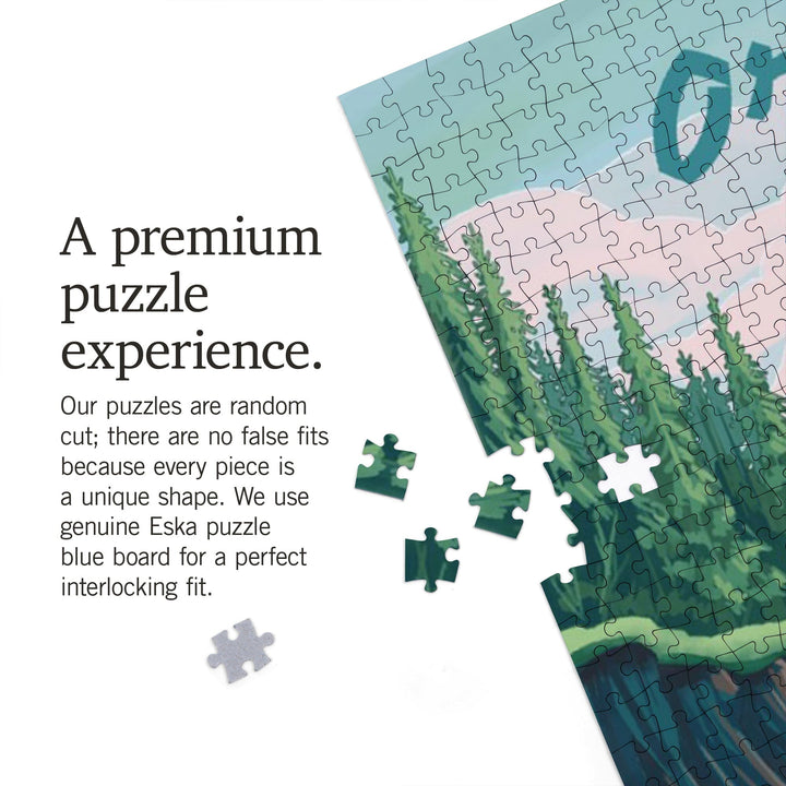 Oregon, Seek Adventure, River Rafting, Jigsaw Puzzle Puzzle Lantern Press