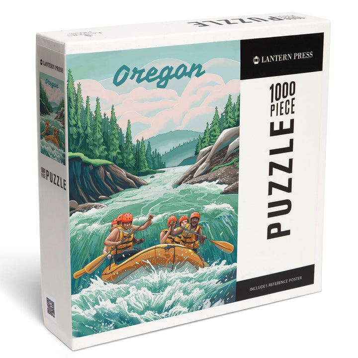 Oregon, Seek Adventure, River Rafting, Jigsaw Puzzle Puzzle Lantern Press