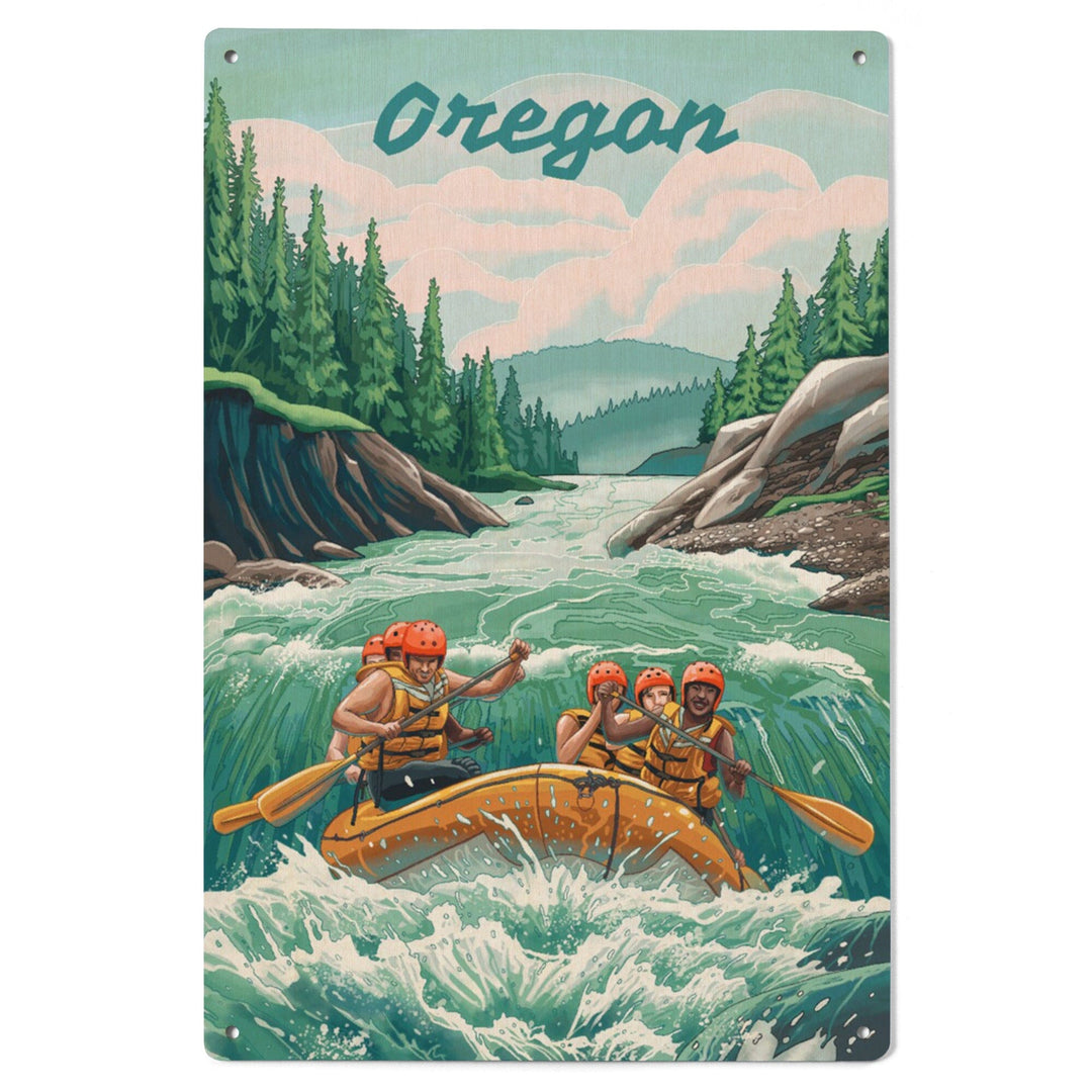Oregon, Seek Adventure, River Rafting, Wood Signs and Postcards Wood Lantern Press