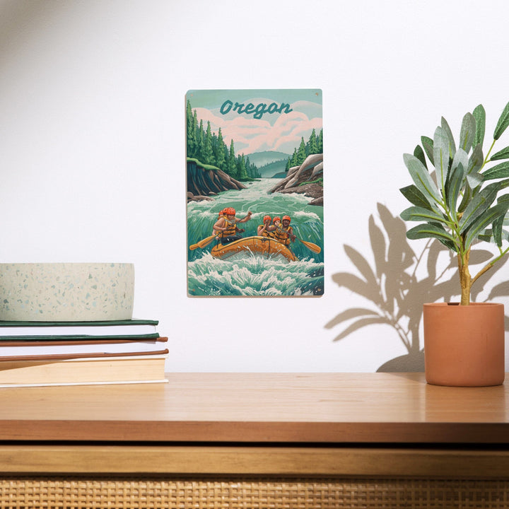 Oregon, Seek Adventure, River Rafting, Wood Signs and Postcards Wood Lantern Press