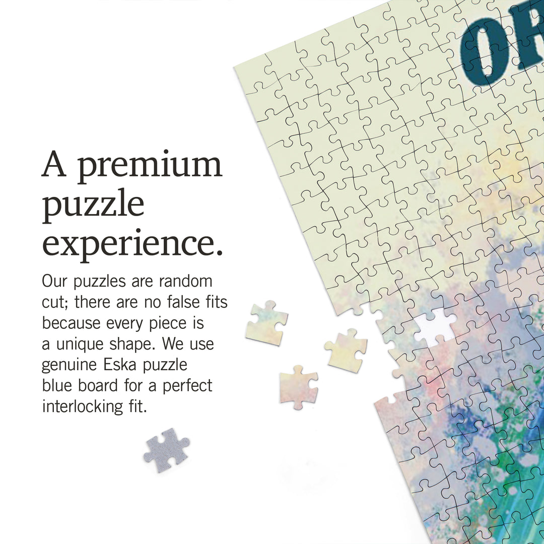 Oregon, Vitamin Sea, Coastal Series, Surfer Girl, Jigsaw Puzzle Puzzle Lantern Press