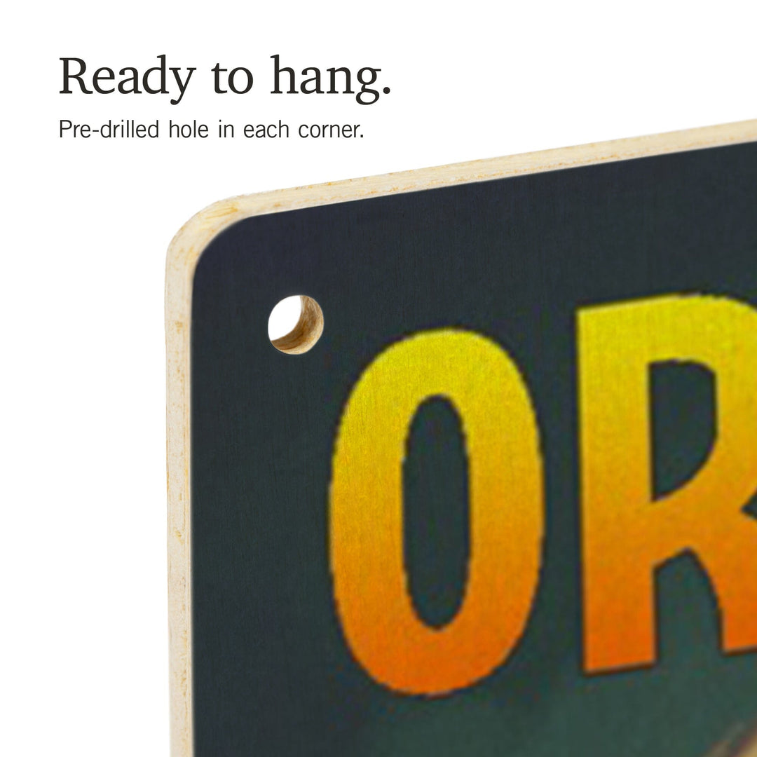 Orient Point, New York, Lighthouse & Full Moon, Lantern Press Artwork, Wood Signs and Postcards Wood Lantern Press