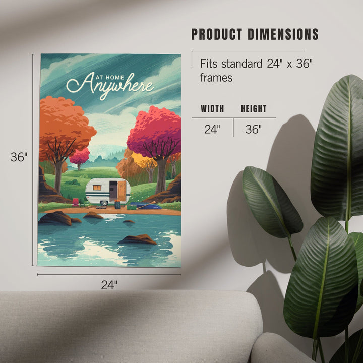 Outdoor Activity, At Home Anywhere, Camper in Fall Colors, Art & Giclee Prints Art Lantern Press