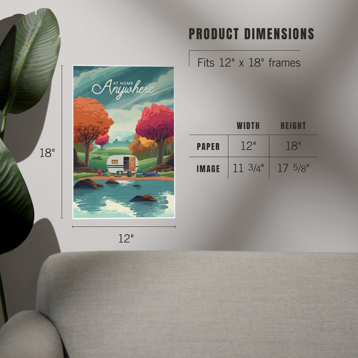 Outdoor Activity, At Home Anywhere, Camper in Fall Colors, Art & Giclee Prints Art Lantern Press