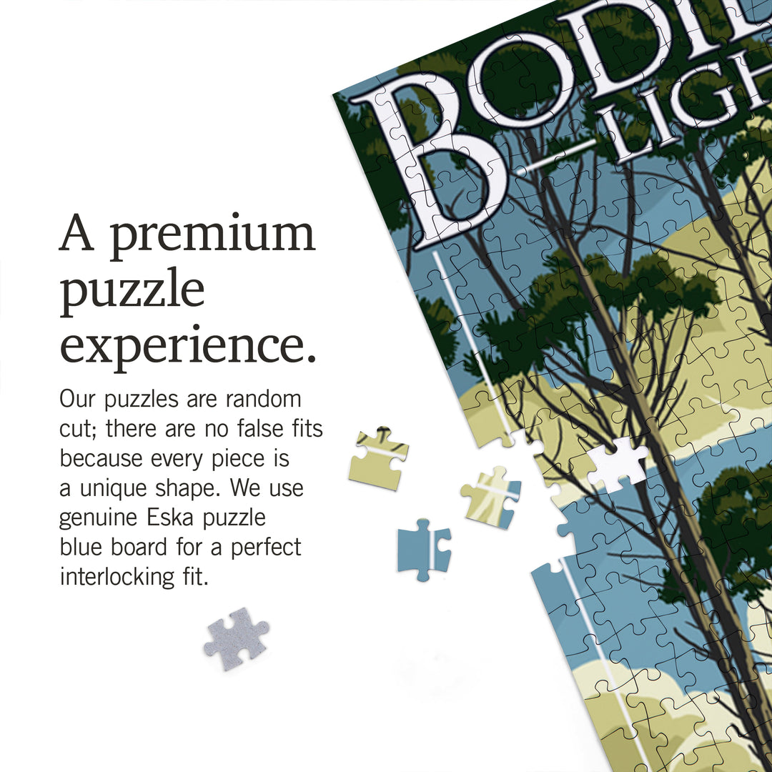 Outer Banks, North Carolina, Bodie Island Lighthouse, Jigsaw Puzzle Puzzle Lantern Press