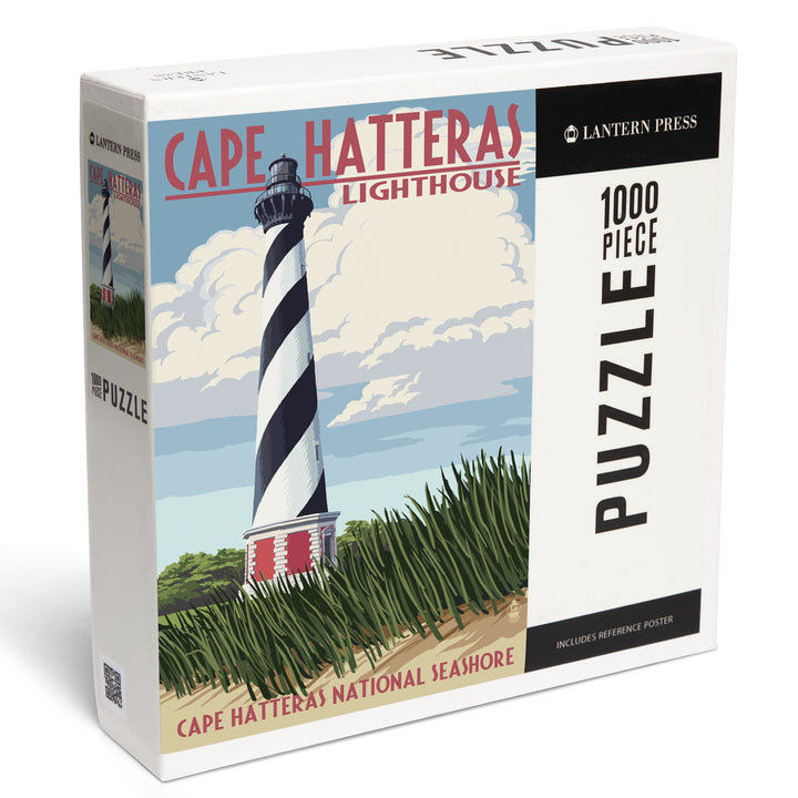 Outer Banks, North Carolina, Cape Hatteras Lighthouse, Jigsaw Puzzle Puzzle Lantern Press